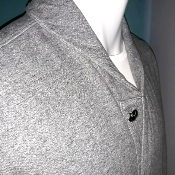 Tasso Elba shawl collar grey button cotton cardigan. Large - Picture 1 of 8